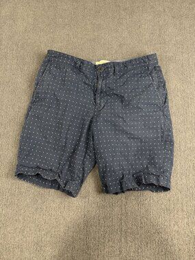 Original Penguin Mens Navy Blue Printed Shorts 31